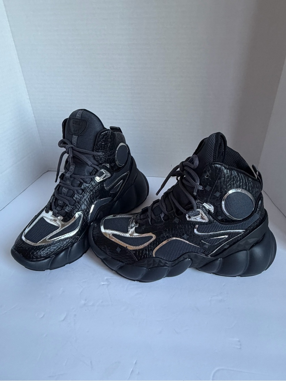 MCM Visetos Luft High-Top Sneakers